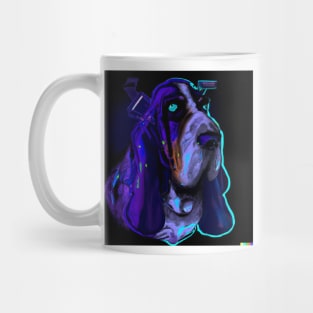 Cyber Punk basset hound Mug